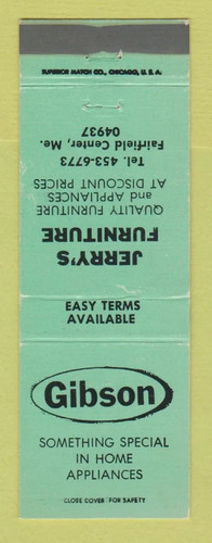 Matchbook cover gibson - matchbook,