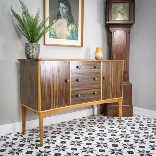 Teak sideboard concave front - sideboard,